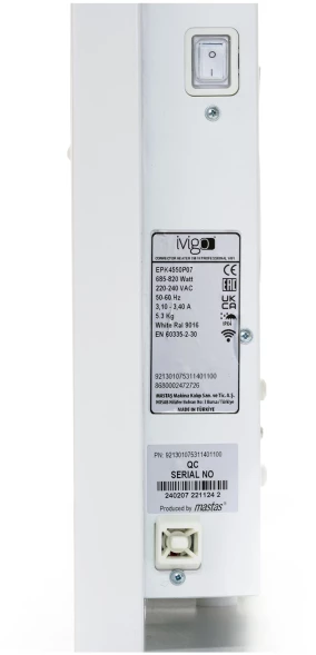 Конвектор ivigo EPK-Pro Wi-Fi EPK4550P07 750Вт белый