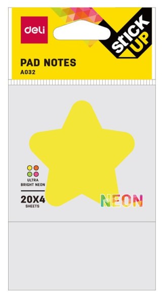 Закладки самокл. бумажные Deli EA03202 76х76мм 4цв.в упак. 20лист