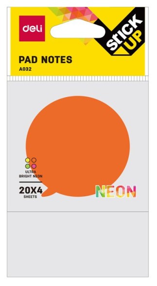 Закладки самокл. бумажные Deli EA03202 76х76мм 4цв.в упак. 20лист