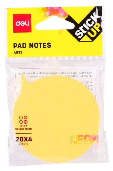 Закладки самокл. бумажные Deli EA03202 76х76мм 4цв.в упак. 20лист