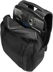 Рюкзак мужской Piquadro Lyss CA6928S143BM/N черный полиэстер/натур.кожа
