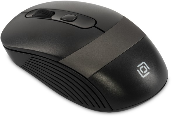 Мышь Оклик 310MW черный/серый оптическая (3200dpi) беспроводная USB для ноутбука (4but)