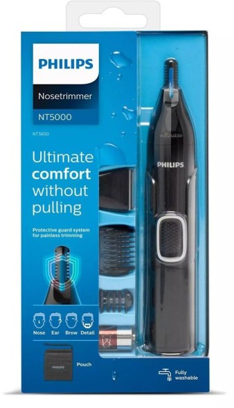 Триммер Philips NT5650/16 черный (насадок в компл:4шт)