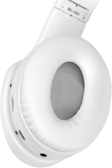 Гарнитура накладные Digma BT-17 белый беспроводные bluetooth оголовье (BT17W)