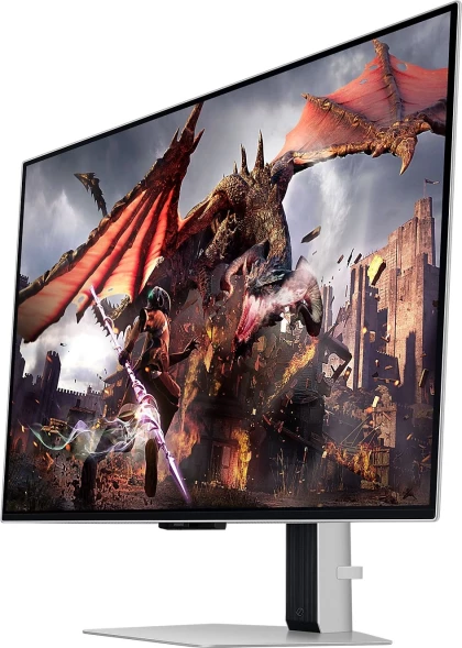 Монитор Samsung 32&amp;quot; Odyssey OLED G8 LS32DG800SIXCI серебристый OLED LED 16:9 HDMI M/M TV матовая HAS Piv 250cd 178гр/178гр 3840x2160 240Hz FreeSync Premium Pro DP 4K USB 8.4кг