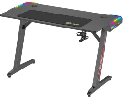 Стол игровой Cactus CS-GTZ-BK-RGB столешница ДСП черный каркас черный 127x76x63.5см