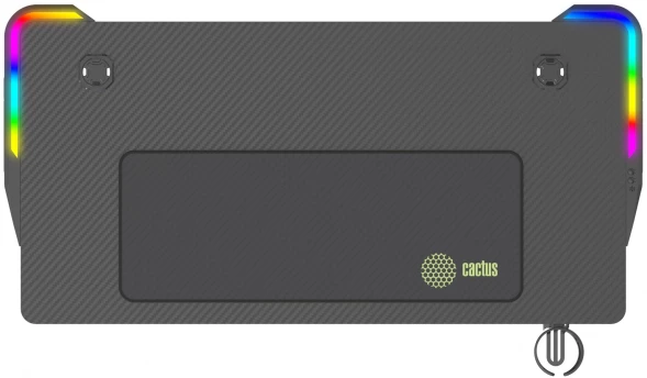 Стол игровой Cactus CS-GTZ-BK-RGB столешница ДСП черный каркас черный 127x76x63.5см