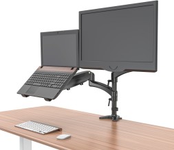 Кронштейн для монитора/ноутбука Cactus CS-VM-LH08-BK черный 13&amp;quot;-27&amp;quot; макс.8кг настольный поворот и наклон