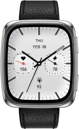 Смарт-часы Amazfit Active 2S A2440 1.75&amp;quot; AMOLED корп.серебристый рем.черный разм.брасл.:150-210мм (6972596108825)