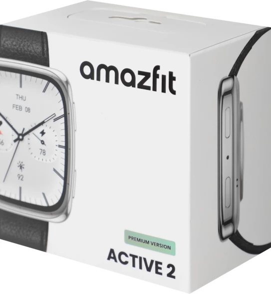 Смарт-часы Amazfit Active 2S A2440 1.75&amp;quot; AMOLED корп.серебристый рем.черный разм.брасл.:150-210мм (6972596108825)