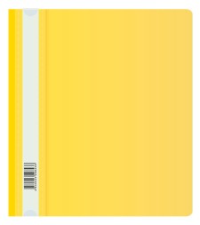 Папка-скоросшиватель Бюрократ Люкс -PSL20A5YEL A5 прозрач.верх.лист пластик желтый 0.14/0.18