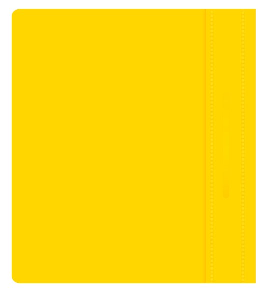 Папка-скоросшиватель Бюрократ Люкс -PSL20A5YEL A5 прозрач.верх.лист пластик желтый 0.14/0.18