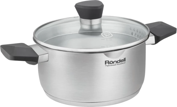 Кастрюля Rondell Strike Grey Ultra RDS-1947 2л. d=18см (с крышкой) стальной