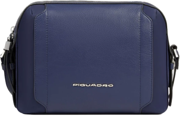 Сумка женская Piquadro Lyra BD4870W92T/BLU темно-синяя нейлон/натур.кожа