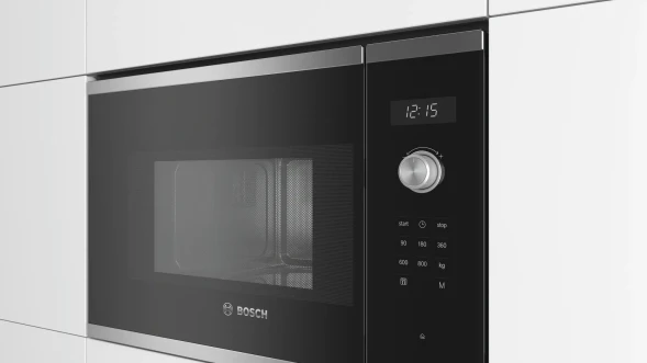 Микроволновая печь Bosch BFL524MS0 20л. 800Вт нержавеющая сталь/черный (встраиваемая)