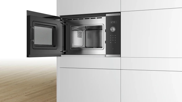 Микроволновая печь Bosch BFL524MS0 20л. 800Вт нержавеющая сталь/черный (встраиваемая)
