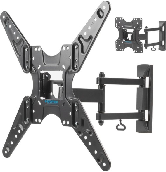 Кронштейн для телевизора Kromax OPTIMA-414 черный 20&amp;quot;-55&amp;quot; макс.30кг настенный поворотно-выдвижной и наклонный
