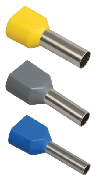 Наконечник IEK НГИ2 0,5-8 2x0.5мм2 оранжевый/серый (упак.:100шт) (UTE10-D1-8-100)