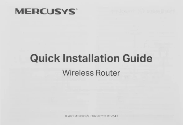 Роутер беспроводной Mercusys MR62X AX1500 10/100/1000BASE-TX черный