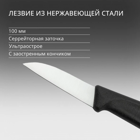 Нож кухонный Victorinox Swiss Classic (6.7303) стальной лезв.60мм прямая заточка черный