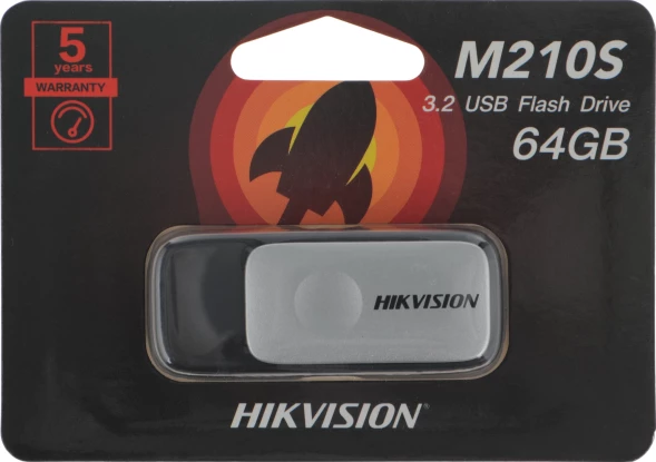 Флеш Диск Hikvision 64GB M210S Hiksemi HS-USB-M210S/64G/U3 B USB3.0 черный
