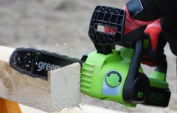 Цепная пила Greenworks G24CS25 аккум. 600Вт 0.8л.с. дл.шины:10&amp;quot; (25cm) 1аккум. 8Ач ЗУ (2007707UH)