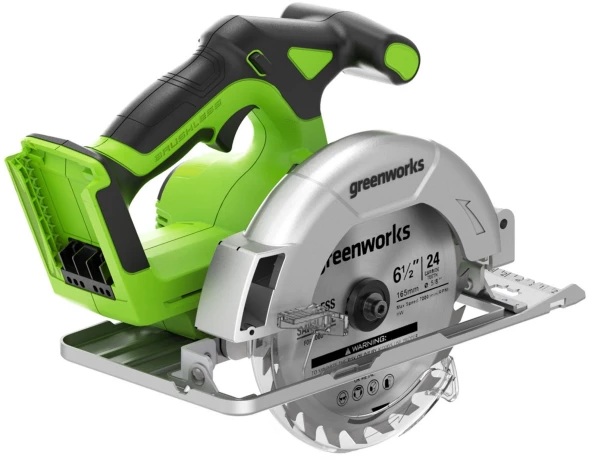 Циркулярная пила (дисковая) Greenworks GD24CS165 (ручная) D диска.:165мм (1501607)