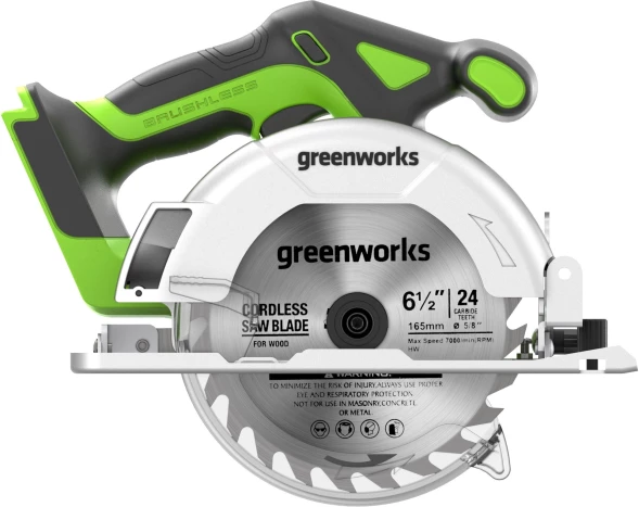 Циркулярная пила (дисковая) Greenworks GD24CS165 (ручная) D диска.:165мм (1501607)