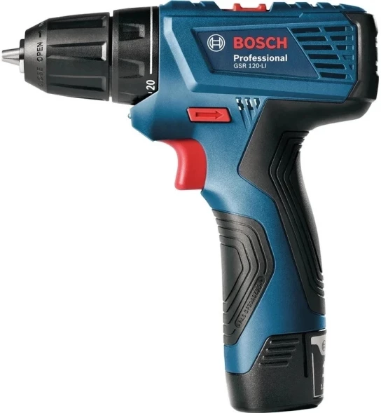 Дрель-шуруповерт Bosch GSR 120 Li аккум. патрон:быстрозажимной (кейс в комплекте) (06019G80F0)