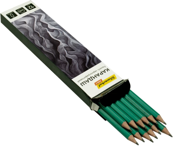 Карандаш ч/г Silwerhof Daily Favorit 2.2мм HB шестигран. пластик коробка/европод.