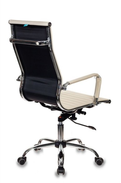 Кресло руководителя Бюрократ CH-883 слоновая кость эко.кожа крестов. металл хром