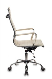 Кресло руководителя Бюрократ CH-883 слоновая кость эко.кожа крестов. металл хром