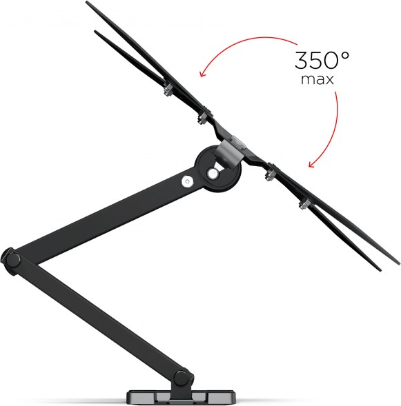 Кронштейн для телевизора Holder LCD-5566-B черный 32&amp;quot;-55&amp;quot; макс.45кг настенный поворотно-выдвижной и наклонный