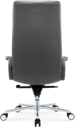 Кресло руководителя Cactus CS-LGR-DUBLIN темно-серый сиденье темно-серый кожа крестов. алюминий