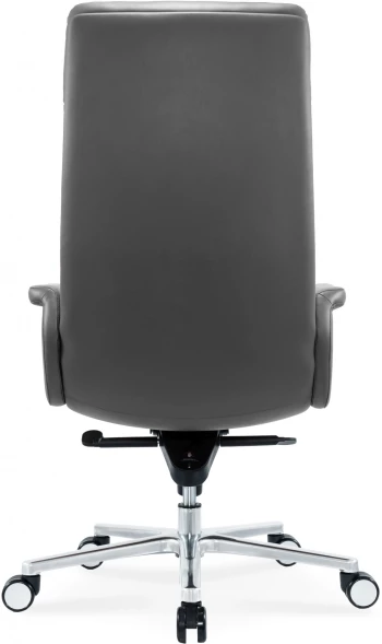 Кресло руководителя Cactus CS-LGR-DUBLIN темно-серый сиденье темно-серый кожа крестов. алюминий