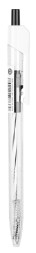 Ручка шариков. автоматическая Deli Arrow EQ24-BK прозрачный/белый d=0.7мм черн. черн.