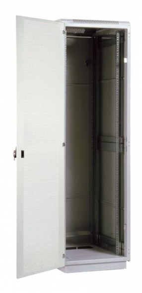 Шкаф серверный ЦМО (ШТК-М-42.6.10-44АА) напольный 42U 600x1000мм пер.дв.перфор. задн.дв.перфор. 2 бок.пан. направл.под закл.гайки 550кг серый 855мм 121.7кг 180град. 2030мм IP20 сталь