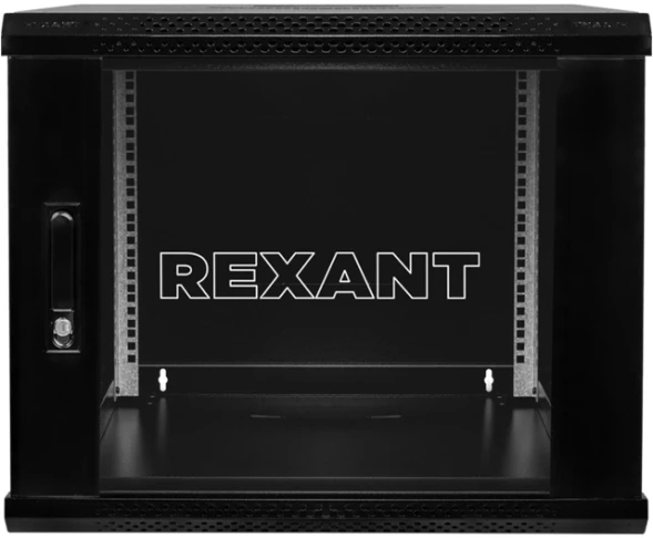 Шкаф коммутационный Rexant (04-0966-112) настенный 6U 600x600мм пер.дв.стекл 60кг серый 510мм 230град. 501мм сталь