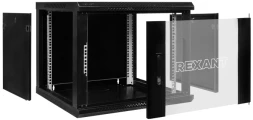 Шкаф коммутационный Rexant (04-0966-112) настенный 6U 600x600мм пер.дв.стекл 60кг серый 510мм 230град. 501мм сталь