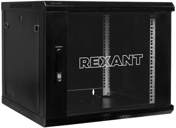 Шкаф коммутационный Rexant (04-0966-112) настенный 6U 600x600мм пер.дв.стекл 60кг серый 510мм 230град. 501мм сталь