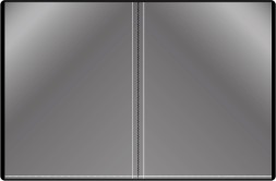 Папка с 10 прозр.вклад. Бюрократ -BPV10BLACK A4 пластик 0.6мм торц.карм с бум. встав черный