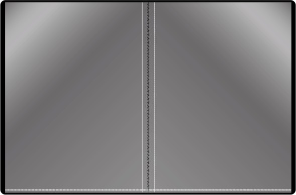 Папка с 10 прозр.вклад. Бюрократ -BPV10BLACK A4 пластик 0.6мм торц.карм с бум. встав черный