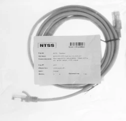 Патч-корд NTSS NTSS-PC-UTP-RJ45-5e-3.0-LSZH-GY UTP RJ-45 вил.-вилка RJ-45 кат.5E 3м серый LSZH 26AWG