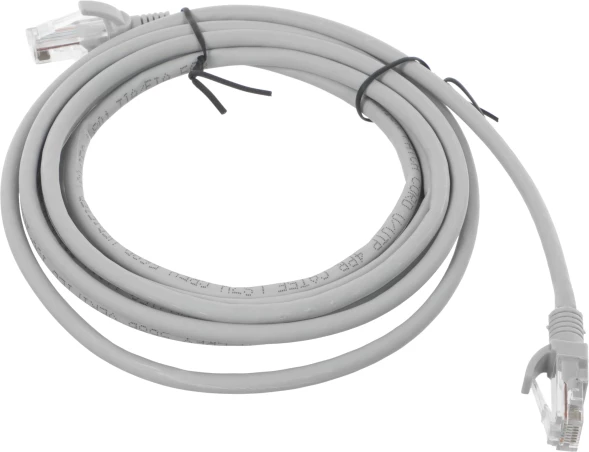 Патч-корд NTSS NTSS-PC-UTP-RJ45-5e-3.0-LSZH-GY UTP RJ-45 вил.-вилка RJ-45 кат.5E 3м серый LSZH 26AWG