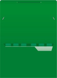 Портфель Бюрократ -BPR6GRN 6 отдел. A4 пластик 0.7мм зеленый