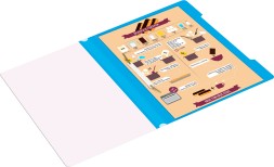 Папка-скоросшиватель Бюрократ -PS20AZURE A4 прозрач.верх.лист пластик голубой 0.12/0.16