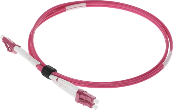 Патч-корд Lanmaster LAN-2LC-2LC/OM4H-1.0 2x50/125 OM4 LC дуплекс-LC дуплекс 1м LSZH розовый