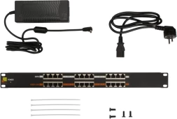 Патч-панель Lanmaster LAN-PP12-POE/A1 19&amp;quot; 1U 12xRJ45 кат.5E UTP