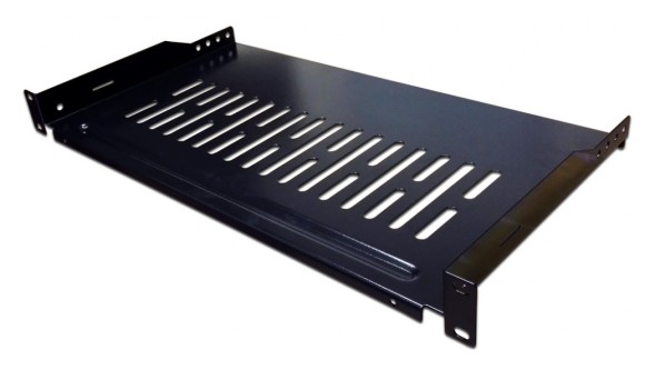 Полка стационарная Lanmaster TWT-CB-SFBF300-1U/18 1U нагр.:18кг. 19&amp;quot; 300мм черный (упак.:1шт)