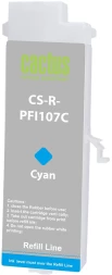 Картридж перезаправляемый струйный Cactus CS-R-PFI107C голубой (260мл) для Canon imageProGRAF iPF670/680/685/770/780/785 без чипа